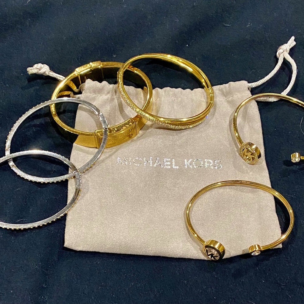 Michael Kors Gold Bracelets lot of 6